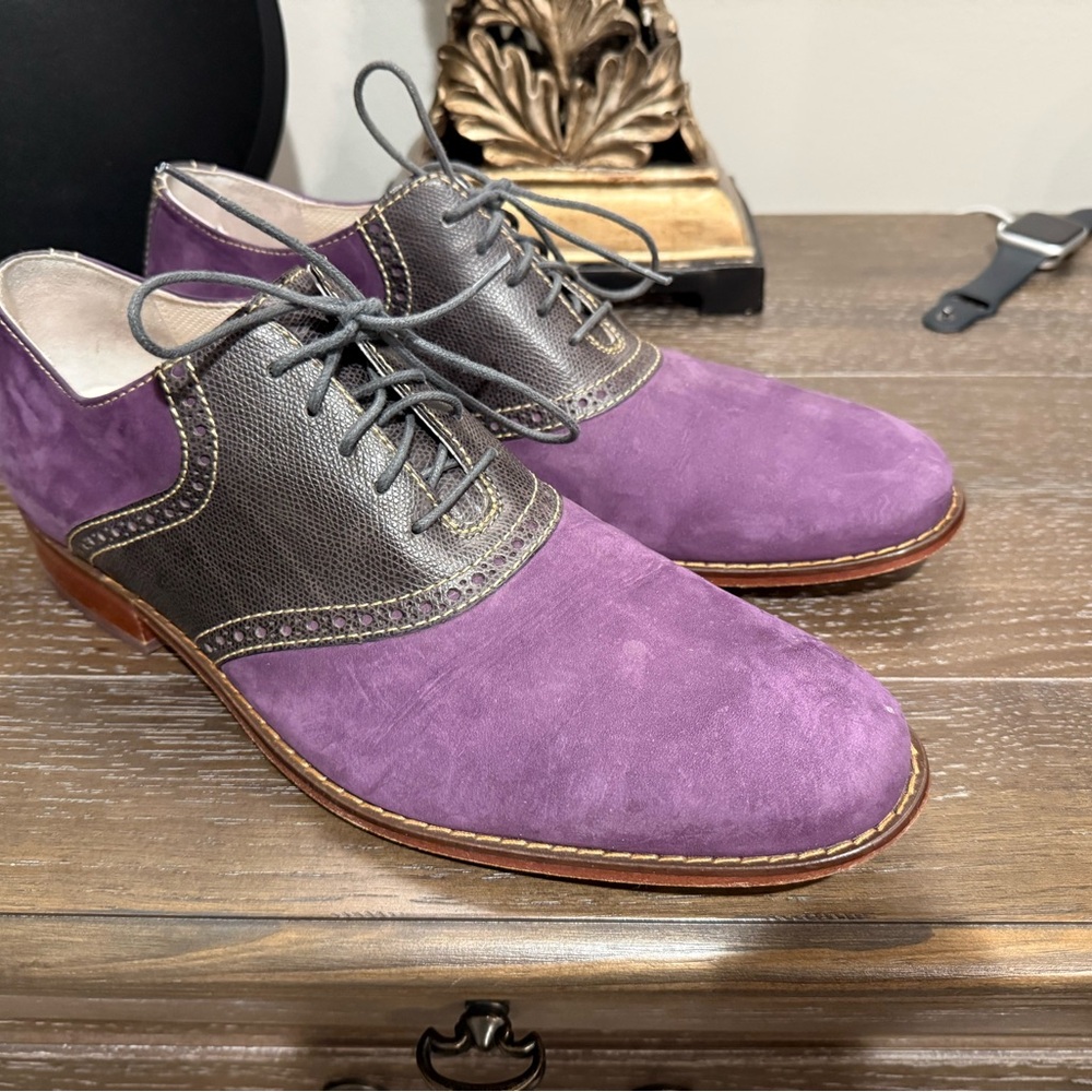 Size 12 Elegant & Unique Purple and Gray Men's Cole Haan Shoes